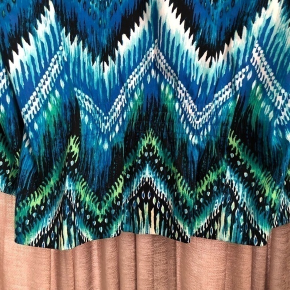 Chico’s Blue Watercolor Open Front Blazer - Picture 8 of 13